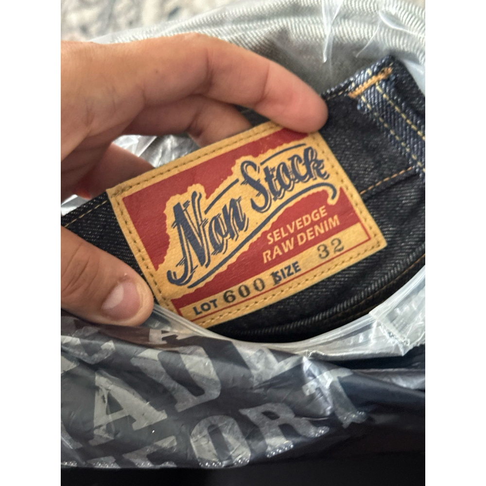 NON STOCK 15oz Raw Denim Selvedge Jeans Regular Fit Straight Rigid Version 30 - Picture 15 of 15